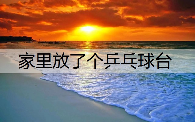家里放了个乒乓球台